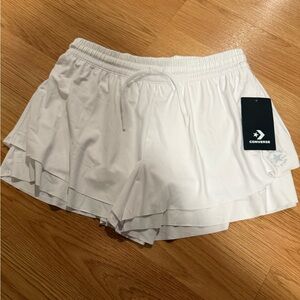 Converse Women's White Layered Skort ShortsSize L … 59